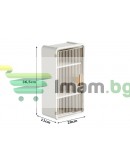 Стенен рафт за баня, 3 нива, вратички, отвор за кърпички